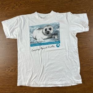 Vintage 90s Animal Welfare Seal T Shirt